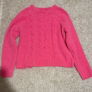 American Eagle Outfitters Coral Cable Knit Sweater